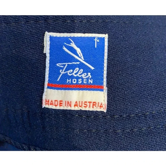 Vintage Feller Hosen Ski Pants Wool Blend Navy Blue Medium M - Picture 3 of 5